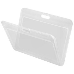 Бейдж горизонтальный (54х85 мм) на 2 карты, прозрачный, ЗАЩИТА ОТ ВЛАГИ И ПЫЛИ, BRAUBERG EXTRA, 238825 - фото 3