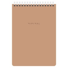 Блокнот А5 146х206 мм, 60 л., гребень, картон, жесткая подложка, клетка, BRAUBERG "Minimal Classic", 116426 - фото 3