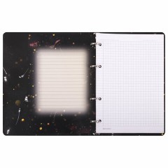 Тетрадь на кольцах А5 160х212 мм, 120 листов, картон, фольга, клетка, BRAUBERG, "Black&Gold", 404735 - фото 6
