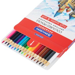 Карандаши цветные мягкие BRAUBERG АКАДЕМИЯ, 18 цветов, шестигранные, грифель 3 мм, натуральное дерево, 181865 - фото 3