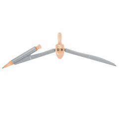 Готовальня BRAUBERG SCHOOL KIT, 9 предметов, циркуль 125 мм, чертежные принадлежности, персиковый цвет, 210715 - фото 7