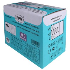 Иглы-бабочки для вливания в малые вены SFM 0,55 х 19 - 24G, КОМПЛЕКТ 100 штук, LUER - фото 7