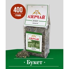 Чай листовой АЗЕРЧАЙ "Букет" зеленый крупнолистовой 400 г, 418039 - фото 2