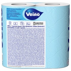 Бумага туалетная бытовая, спайка 4 шт., 2-х слойная (4х15 м), VEIRO "Домашняя", белая, 1с24 - фото 3