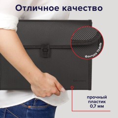 Папка для бумаг и документов с замком и 13 отделениями BRAUBERG "HIT", А4, пластик, черная, 229572 Папка для бумаг и документов с замком и 13 отделениями BRAUBERG "HIT", А4, пластик, черная, 229572 - фото 14