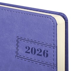Ежедневник датированный 2026 А5 138x213 мм, BRAUBERG "Imperial", под кожу, сиреневый, 117064 - фото 3