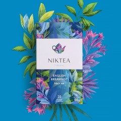 Чай NIKTEA "Английский завтрак" черный, 25 пакетиков в конвертах по 2 г, TALTHA-DP0082 Чай NIKTEA "Английский завтрак" черный, 25 пакетиков в конвертах по 2 г, TALTHA-DP0082 - фото 2