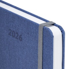 Ежедневник датированный 2026 А5 138x213 мм, BRAUBERG "Mosaic", под кожу, карман для ручки, синий, 117112 - фото 4