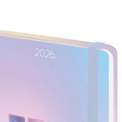 Ежедневник датированный 2026 с резинкой 145х203 мм, А5, BRAUBERG, твердый, "Нежность", 117347 - фото 4