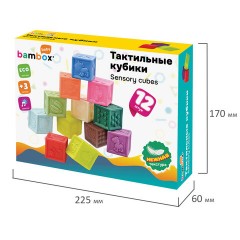 Тактильные кубики, сенсорные, ЭКО 12 штук, BAMBOX BABY (БАМБОКС БЭБИ), 665900 - фото 20