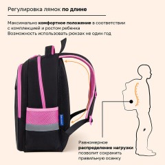 Рюкзак BRAUBERG FAVOUR, 2 отделения, 3 кармана, "Сонный котик", 40х29х15 см, 272058 - фото 11