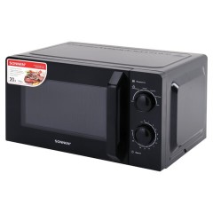 Микроволновая печь SONNEN MW2070BL-6MB, 20 л, 700 Вт, таймер, механическое управление, ручка, черная, 454983 - фото 4