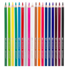 Карандаши цветные акварельные BRAUBERG PREMIUM AQUARELLE, 18 цветов, трехгранные, утолщенный грифель 4 мм, натуральное дерево, 181672 - фото 3