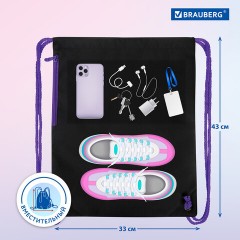 Мешок для обуви BRAUBERG PREMIUM, карман, подкладка, светоотражайка, 43х33 см, "Neon cat", 271621 Мешок для обуви BRAUBERG PREMIUM, карман, подкладка, светоотражайка, 43х33 см, "Neon cat", 271621 - фото 14