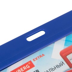Бейдж горизонтальный (54х85 мм), синий, МАТОВАЯ ПОВЕРХНОСТЬ, BRAUBERG EXTRA, 238818 - фото 6