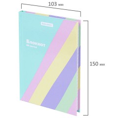 Блокнот МАЛЫЙ ФОРМАТ 110х147 мм, А6, 80 л., твёрдый, клетка, BRAUBERG кросс-серия PASTEL, 117017 - фото 2