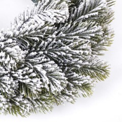 Венок новогодний заснеженный, диаметр 40 см "Снежная зима", литой ПЭТ, ЗОЛОТАЯ СКАЗКА, 592519 - фото 4