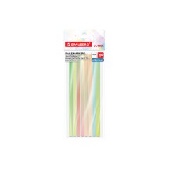 Закладки клейкие, выделители текста, BRAUBERG ULTRA COLOR, 135х5 мм, 160 штук (8 цветов х 20 листов), 116685