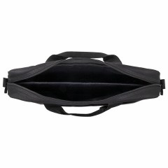 Сумка портфель HEIKKI MAXIMUM (ХЕЙКИ) с отделением для ноутбука 17,3", черная с серой вставкой, 34х44х6 см, 272590 - фото 10