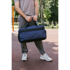 Сумка спортивная HEIKKI MOVE PLUS (ХЕЙКИ), отделение для обуви, синяя, 28х50х23 см, 273897 - фото 16