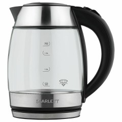 Чайник SCARLETT SC-EK27G94, 1,7 л, 2200 Вт, закрытый нагревательный элемент, стекло, черный Чайник SCARLETT SC-EK27G94, 1,7 л, 2200 Вт, закрытый нагревательный элемент, стекло, черный - фото 2