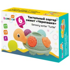 Тактильная игрушка-сортер, Черепашка с мячиками (5 шт.), сенсорная развивающая, ЭКО, BAMBOX BABY (БАМБОКС БЭБИ), 665911 - фото 3