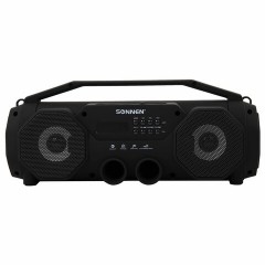 Колонка портативная с подсветкой SONNEN B306, 12 Вт, Bluetooth, FM-тюнер, microSD, MP3-плеер, черная, 513479 Колонка портативная с подсветкой SONNEN B306, 12 Вт, Bluetooth, FM-тюнер, microSD, MP3-плеер, черная, 513479 - фото 3