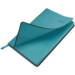 Ежедневник датированный 2026 А5 138x213 мм, BRAUBERG "Stylish", под кожу, гибкий, бирюзовый, 117098 - фото 4