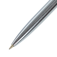 Ручка подарочная шариковая BRAUBERG Larghetto, СИНЯЯ, корпус серебристый с хромированными деталями, линия письма 0,5 мм, 143474 - фото 5