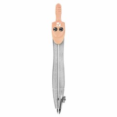 Готовальня BRAUBERG SCHOOL KIT, 8 предметов, циркуль 115 мм, чертежные принадлежности, персиковый цвет, 210704 - фото 4