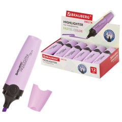 Текстовыделитель BRAUBERG "DELTA PASTEL", ЛАВАНДОВЫЙ, линия 1-5 мм, 151733