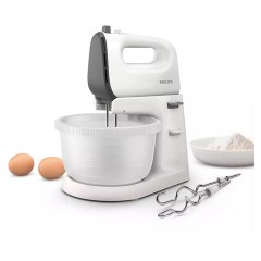 Миксер PHILIPS HR3745/00 на подставке 450 Вт, 5 скоростей, 2 венчика, 2 крюка для теста, чаша, белый Миксер PHILIPS HR3745/00 на подставке 450 Вт, 5 скоростей, 2 венчика, 2 крюка для теста, чаша, белый - фото 8