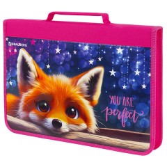 Папка на молнии BRAUBERG А4 с ручкой, с органайзером, 1 отделение, "Cute fox", 272217 Папка на молнии BRAUBERG А4 с ручкой, с органайзером, 1 отделение, "Cute fox", 272217 - фото 7