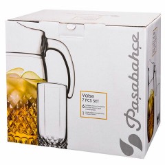 Набор столовый 7 предметов, кувшин 1250 мл + 6 стаканов 275 мл, стекло, PASABAHCE "ВАЛЬС", фирменная подарочная упаковка, 97675 Набор столовый 7 предметов, кувшин 1250 мл + 6 стаканов 275 мл, стекло, PASABAHCE "ВАЛЬС", фирменная подарочная упаковка, 97675 - фото 6