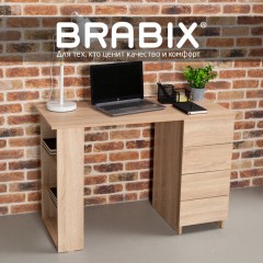 Стол письменный/компьютерный BRABIX "Scandi CD-016", 1100х500х750 мм, 4 ящика, дуб сонома, 641892, ЦБ013707-2 - фото 26
