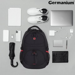 Рюкзак GERMANIUM "S-06" универсальный, уплотненная спинка, облегченный, черный, 46х32х15 см, 226953 Рюкзак GERMANIUM "S-06" универсальный, уплотненная спинка, облегченный, черный, 46х32х15 см, 226953 - фото 12