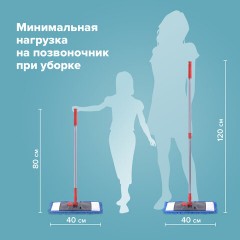 Швабра с флаундером 40 см, черенок 80-120 см, еврорезьба, насадка МОП микрофибра СИНЕЛЬ, индивидуальная упаковка пакет, LAIMA, 606314 Швабра с флаундером 40 см, черенок 80-120 см, еврорезьба, насадка МОП микрофибра СИНЕЛЬ, индивидуальная упаковка пакет, LAIMA, 606314 - фото 21