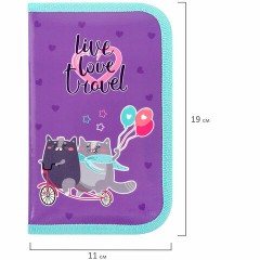 Пенал ПИФАГОР, 1 отделение, ламинированный картон, 19х11 см, "Bike cats", 272241 Пенал ПИФАГОР, 1 отделение, ламинированный картон, 19х11 см, "Bike cats", 272241 - фото 6