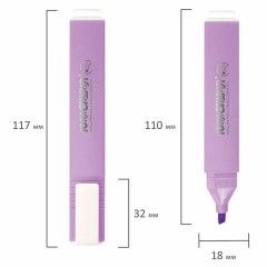 Текстовыделитель ЮНЛАНДИЯ "COLORSTAR PASTEL", ЛАВАНДОВЫЙ, линия 1-4 мм, 151714 - фото 7