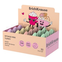 Ластик ERICH KRAUSE "Sponge Mini Yummy", 30x28x28 мм, ассорти, 63474 - фото 8