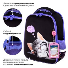 Ранец BRAUBERG FIT, 2 отделения, Sleeping kitten, велюровая панель, 38х27х14 см, 273107 Ранец BRAUBERG FIT, 2 отделения, Sleeping kitten, велюровая панель, 38х27х14 см, 273107 - фото 17