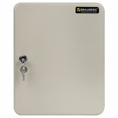 Шкафчик (Ключница) на 90 ключей BRAUBERG, 300х240х80 мм, с замком, +90 брелоков, серый, 290339 Шкафчик (Ключница) на 90 ключей BRAUBERG, 300х240х80 мм, с замком, +90 брелоков, серый, 290339 - фото 4