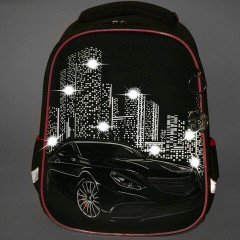 Ранец BRAUBERG PREMIUM, 2 отделения, с брелком, "City car", LED ЛАМПОЧКИ, 38х29х16 см, 271356 Ранец BRAUBERG PREMIUM, 2 отделения, с брелком, "City car", LED ЛАМПОЧКИ, 38х29х16 см, 271356 - фото 3