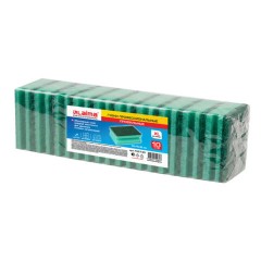 Губки бытовые 9,5х7х4,5 см, XL, ПРОФИЛЬНЫЕ, КОМПЛЕКТ 10 штук, поролон/абразив, LAIMA PROFESSIONAL, 702740 - фото 4
