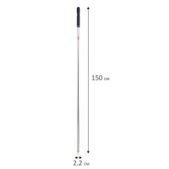 Черенок рукоятка 150 см, VILEDA PROFESSIONAL для инвентаря с еврорезьбой, d=2,2 см, алюминиевый, 506271 - фото 4
