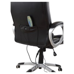 Кресло офисное BRABIX "Comfort MS-003", 6 массажных модулей, экокожа, черное, 532521 Кресло офисное BRABIX "Comfort MS-003", 6 массажных модулей, экокожа, черное, 532521 - фото 4