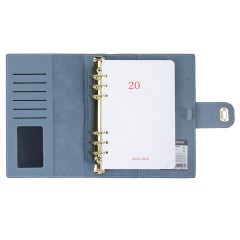 Ежедневник-органайзер недатированный B5 167х240 мм, BRAUBERG "Nova", под кожу, 160 л., голубой, 116201 - фото 2