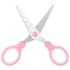 Ножницы BRAUBERG KIDS 130 мм, ручки розовые, закругленные лезвия с линейкой, 274063 - фото 6
