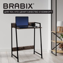 Стол на металлокаркасе BRABIX "LOFT CD-003", 640х420х840 мм, цвет морёный дуб, 641215 - фото 11