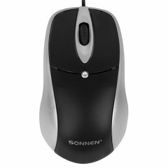 Набор проводной SONNEN KB-S110, USB, клавиатура 113 клавиш, мышь 3 кнопки, 1000 dpi, черный/серебристый, 513854 - фото 11